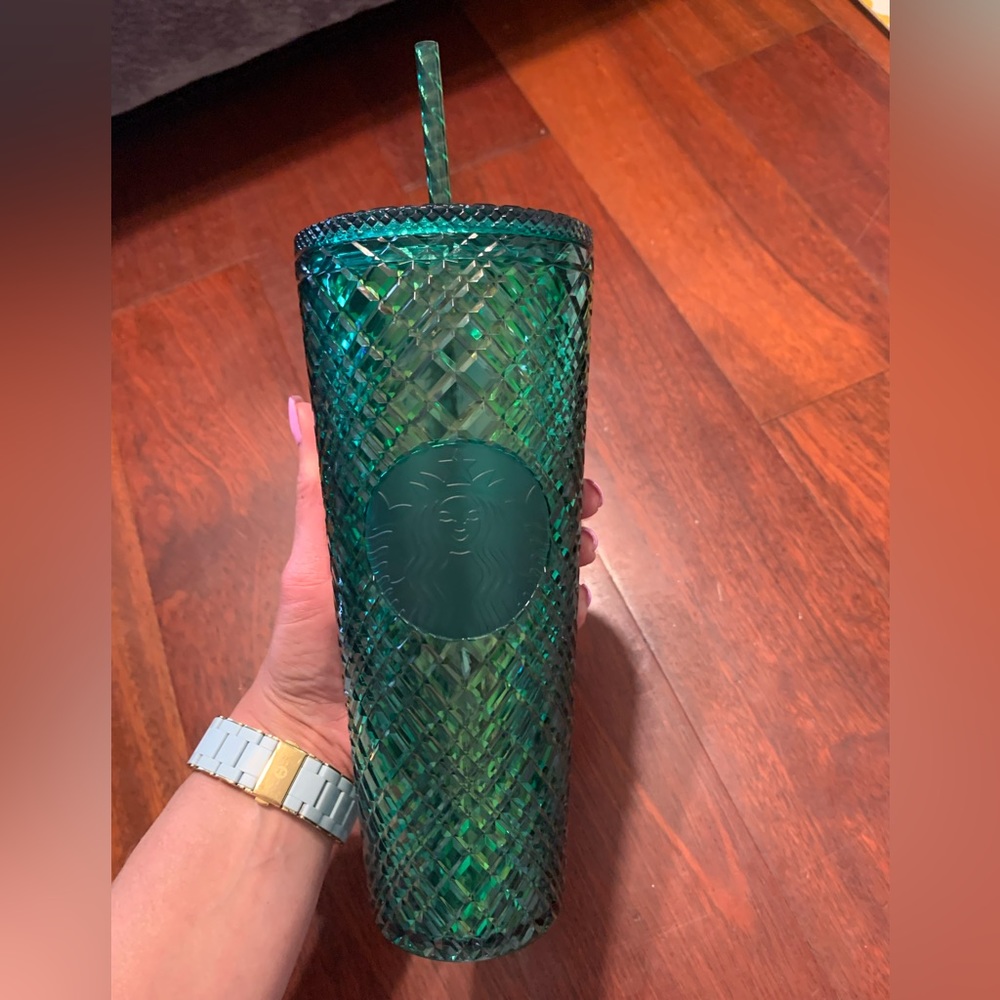 NWT Emerald Green Starbucks Jeweled Tumbler